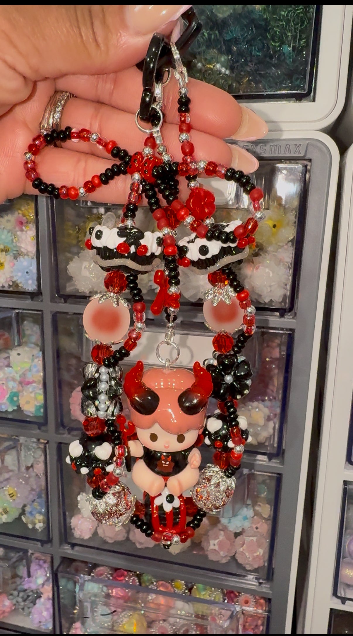 Beaded Phone Charm/ Purse Charm